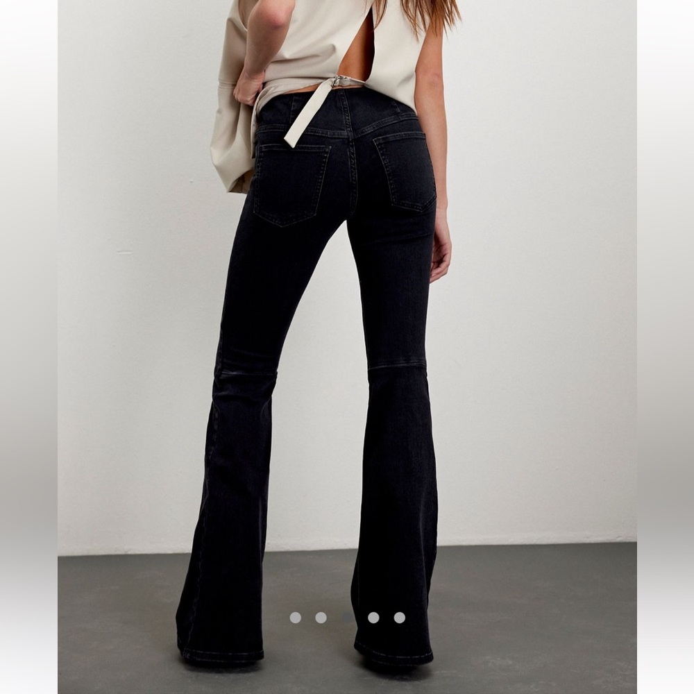 We the Free Penny Pull-On Flare Jeans faded black